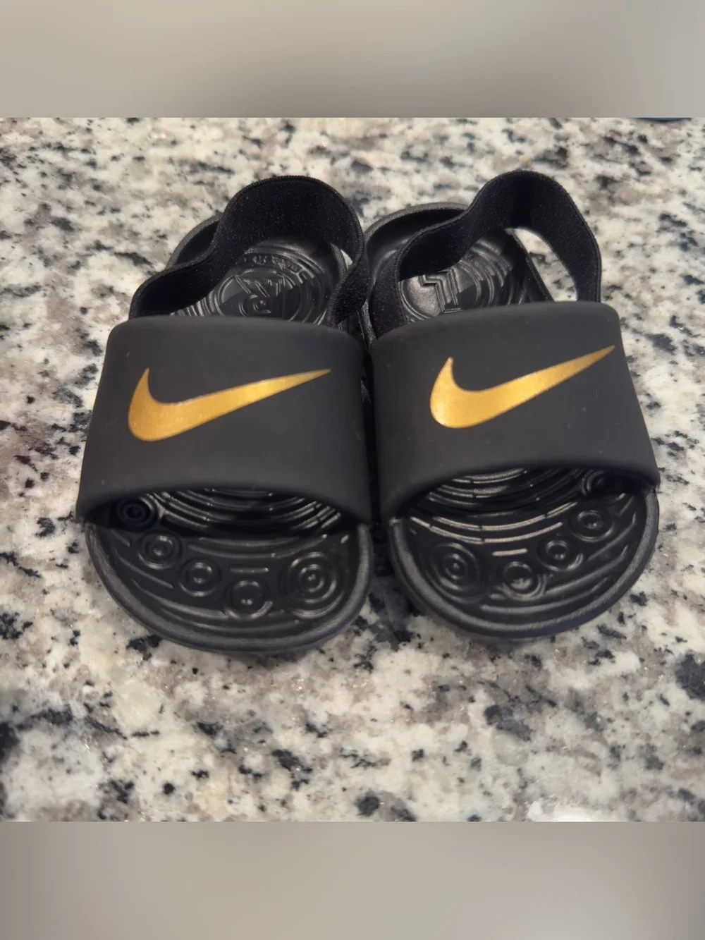 NWT - Nike Kids' Black Slides
